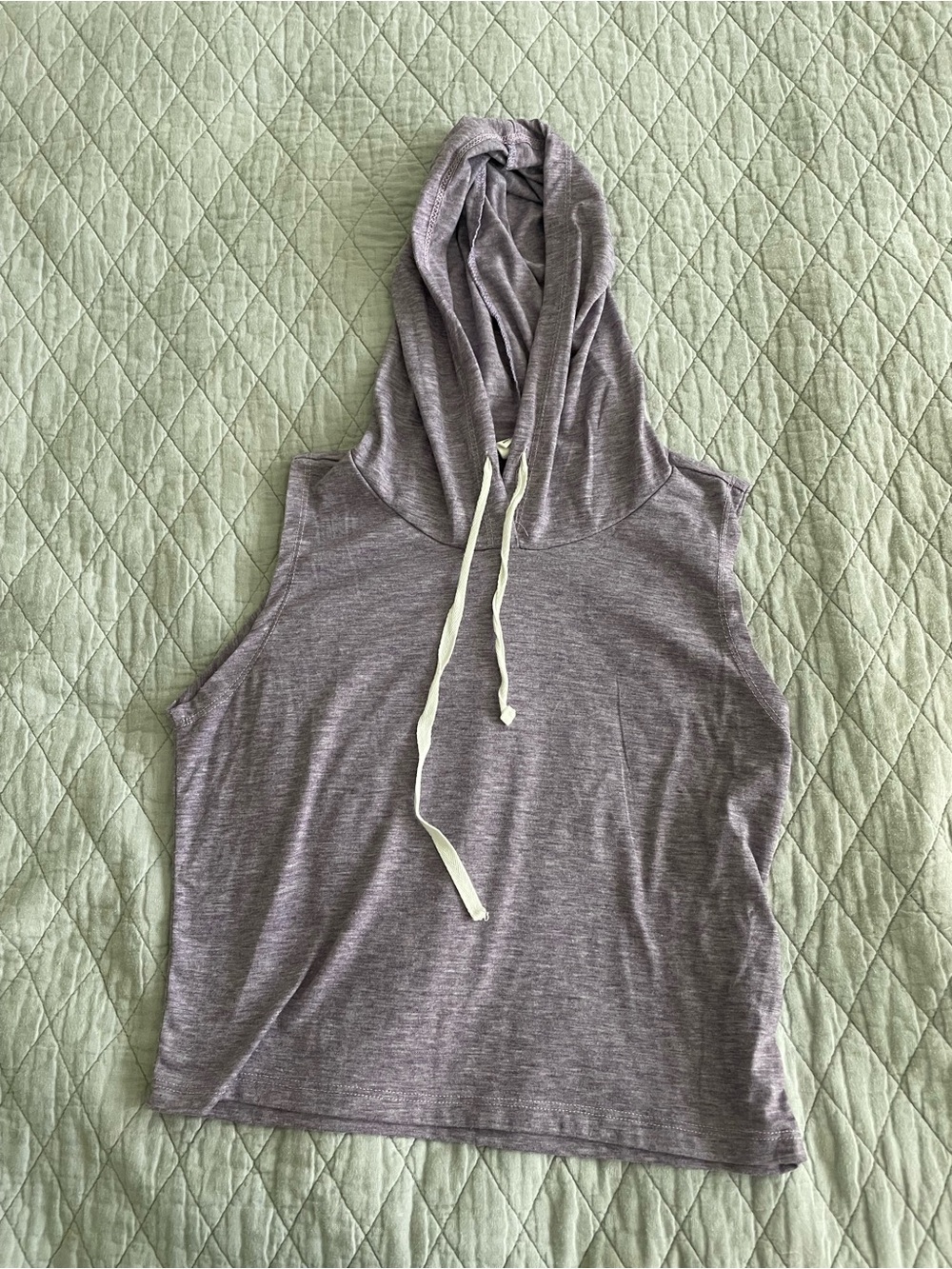 Sleeveless Hooded Tank Top - Lavender